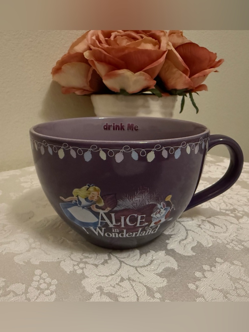 Disney Alice in Wonderland Purple 'Drink Me' Ceramic Mug Cute